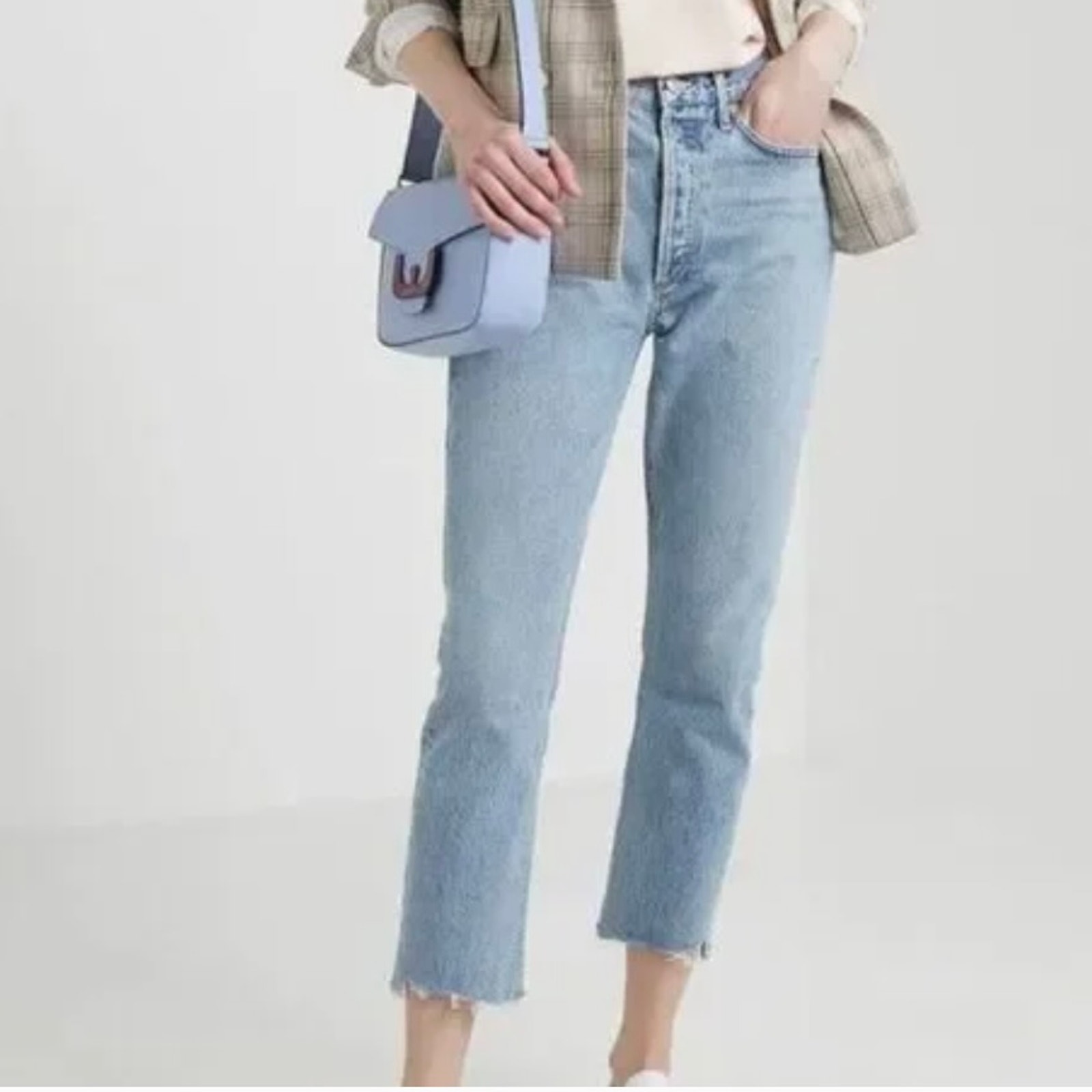 Agolde Riley Crop Jean - Light Wash - Blue - Size 26